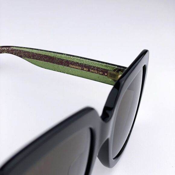 Brand NEW GUCCI GG0036SN 002 Black Green Red Square Women Sunglasses main image 6